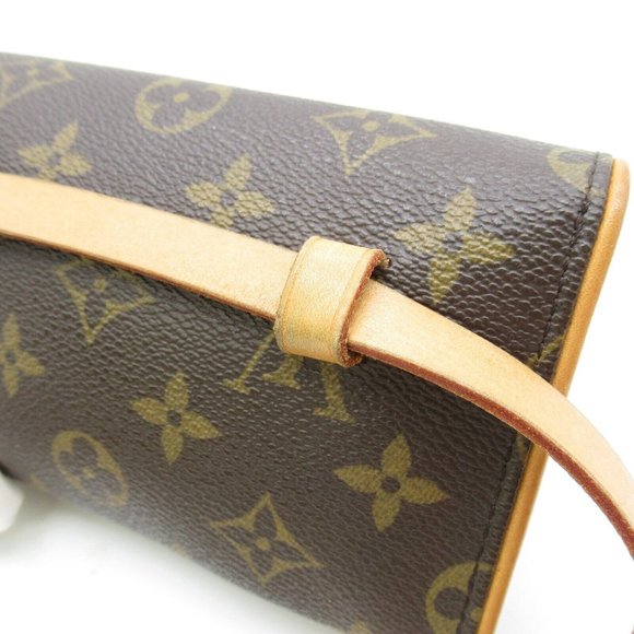 LOUIS VUITTON Pochette Florentine Waist Hip bag pouch Monogram Used LV - Picture 9 of 12